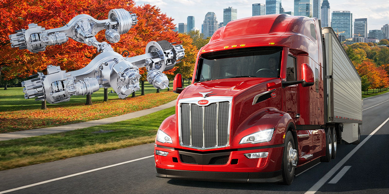 A Peterbilt with a Meritor drivetrain